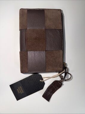 Genuine Merchandise Brown Patchwork Leather Zip Wallet